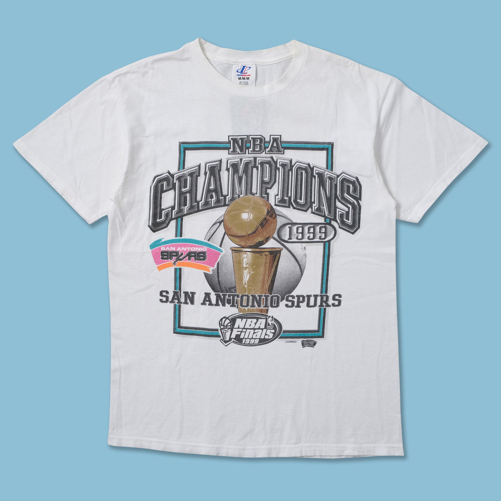 Vintage 1999 San Antonio Spurs NBA Champions T-Shirt Medium