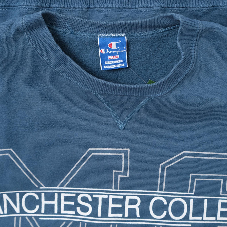 Vintage Champion Manchester College Sweater Medium 