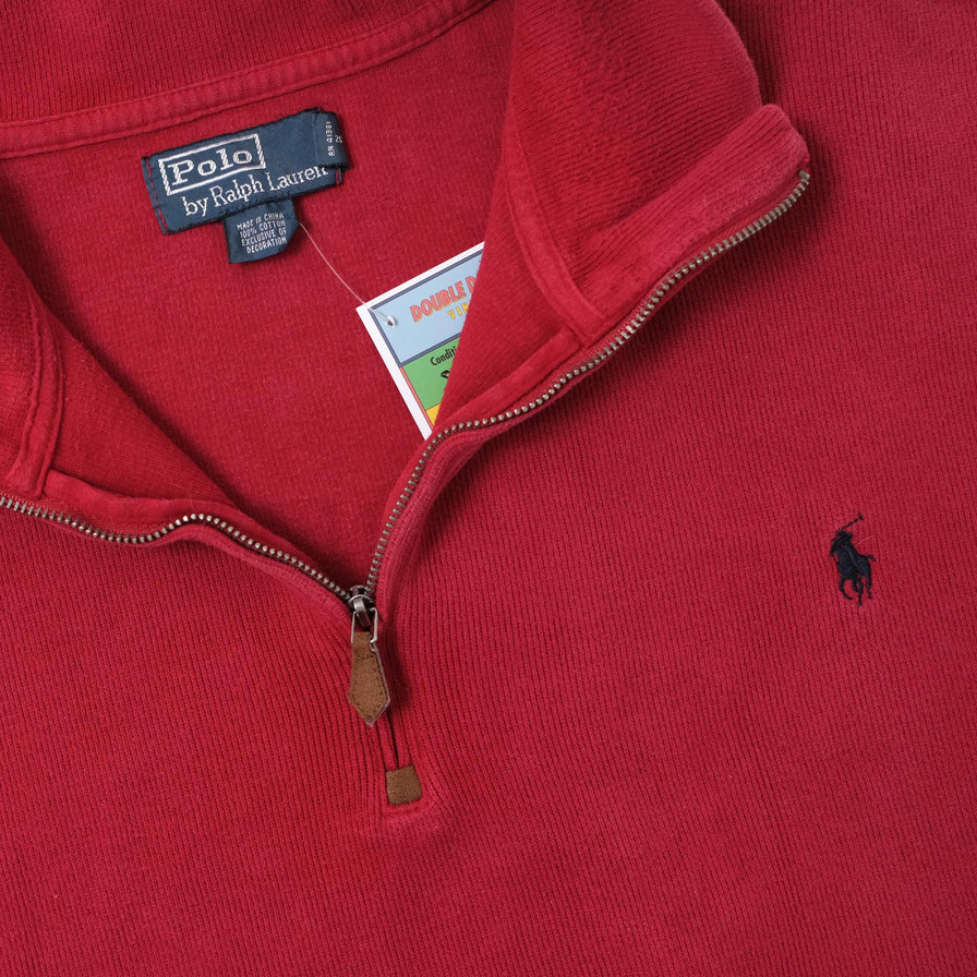 Vintage Polo Ralph Lauren Q-Zip Sweater XLarge 