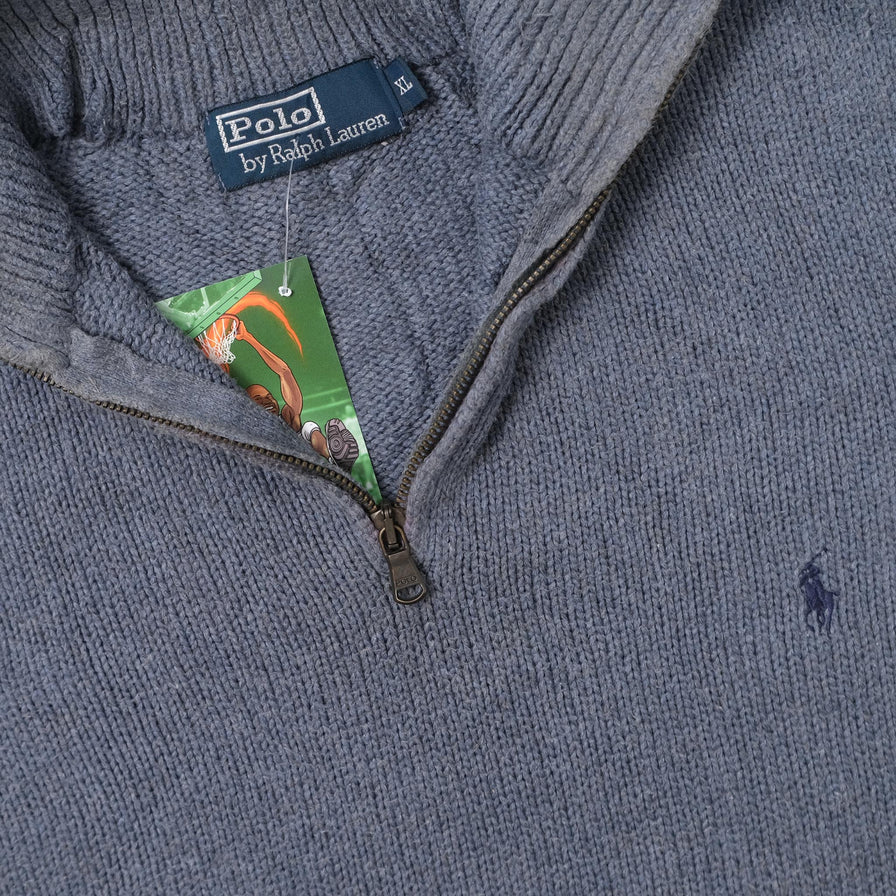 Vintage Polo Ralph Lauren Q-Zip Sweater XLarge 