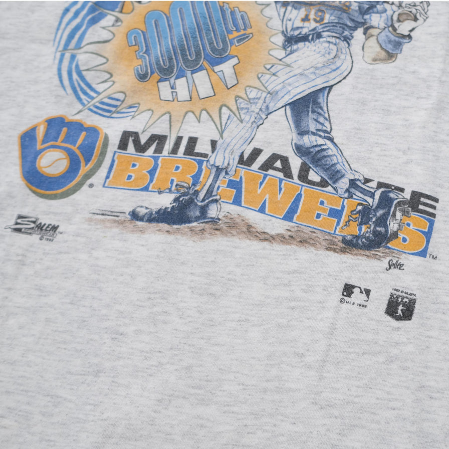 Vintage 1992 Robin Yount 3000th Hit T-Shirt Medium 