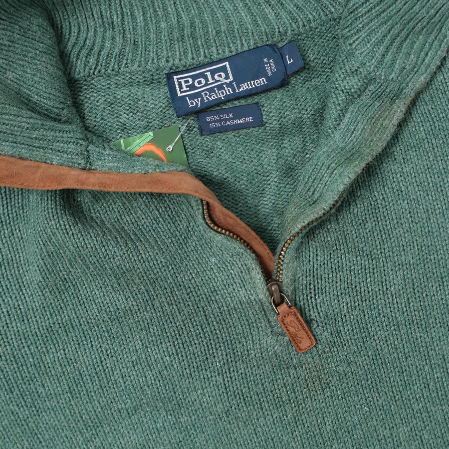 Vintage Polo Ralph Lauren Q-Zip Sweater Large 