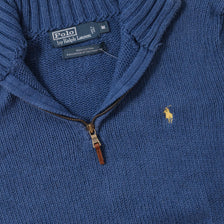 Vintage Polo Ralph Lauren Q-Zip Knit Sweater Medium 