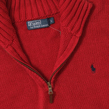 Vintage Polo Ralph Lauren Q-Zip Knit Sweater XLarge 