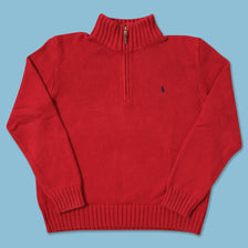 Vintage Polo Ralph Lauren Q-Zip Knit Sweater XLarge 