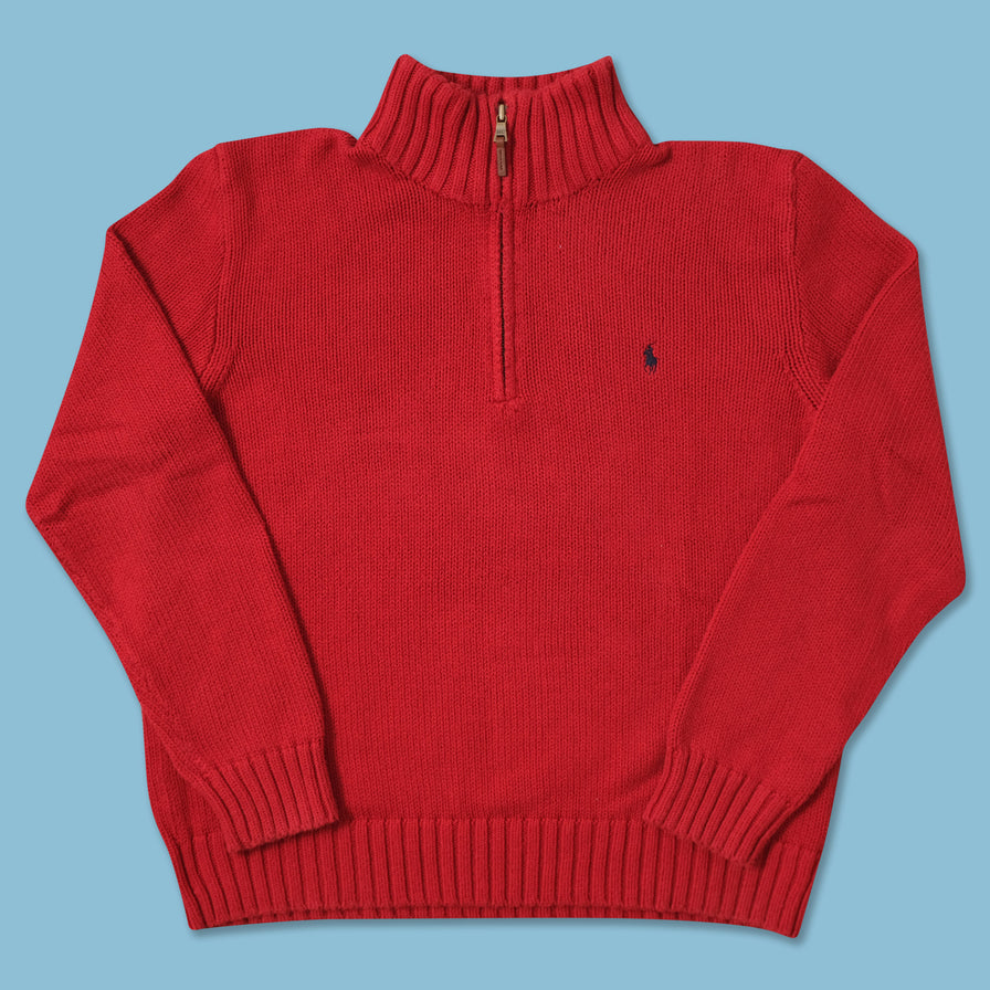 Vintage Polo Ralph Lauren Q-Zip Knit Sweater XLarge 
