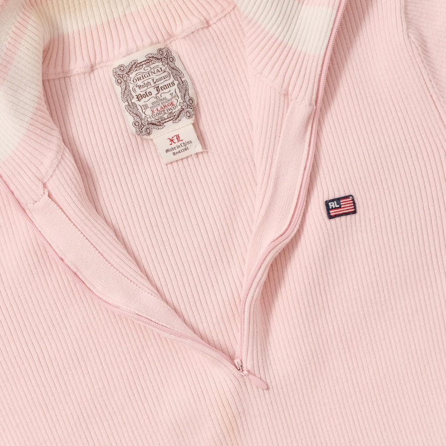 Vintage Women's Polo Jeans Q-Zip Sweater Medium 