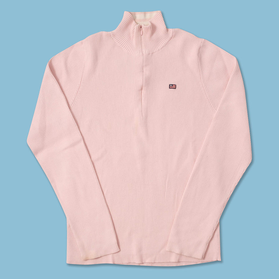 Vintage Women's Polo Jeans Q-Zip Sweater Medium 