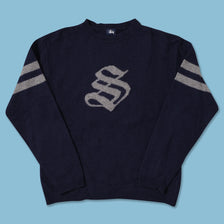 Vintage Stussy Knit Sweater Medium 