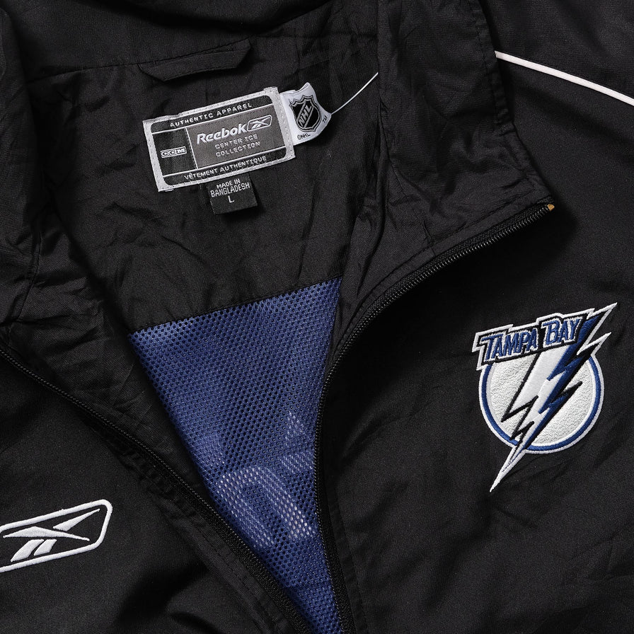 Vintage Reebok Tampa Bay Lightning Track Jacket Large 