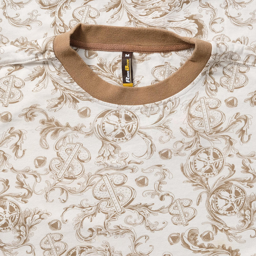 Y2K Raw Blue T-Shirt Large 