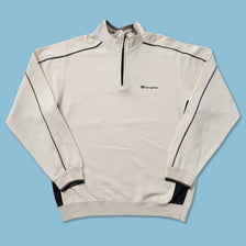 Vintage Champion Q-Zip Sweater Medium 