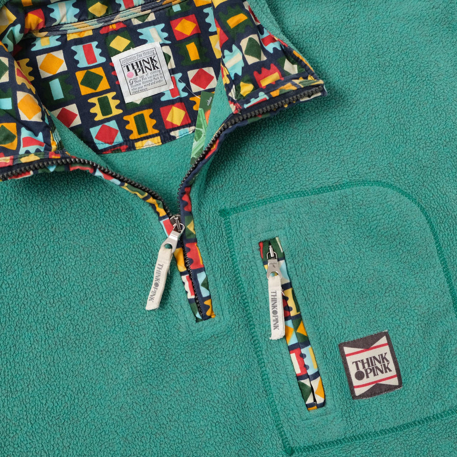 Vintage Think Pink Q-Zip Fleece Large 