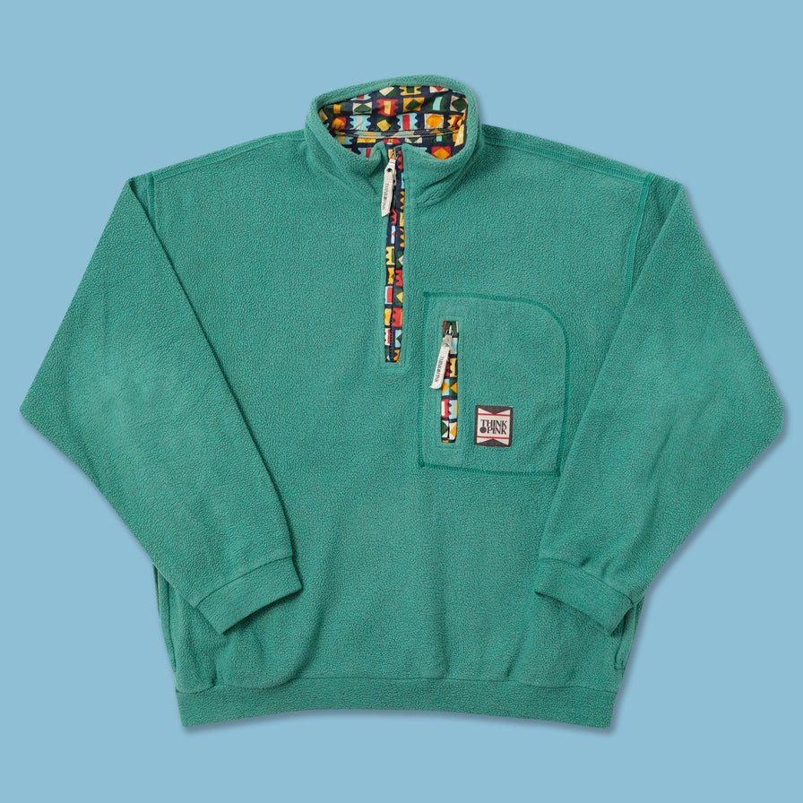 Vintage Think Pink Q-Zip Fleece Large 