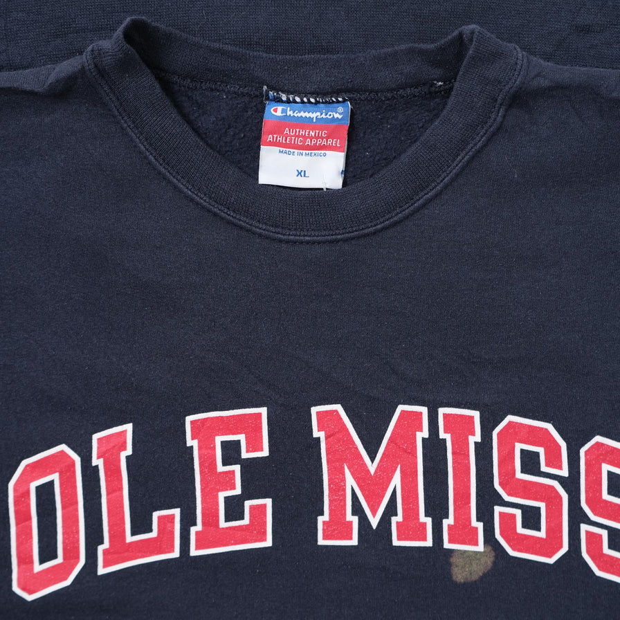 Vintage Champion Ole Miss Sweater XLarge 