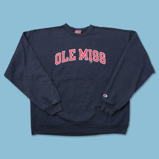 Vintage Champion Ole Miss Sweater XLarge 