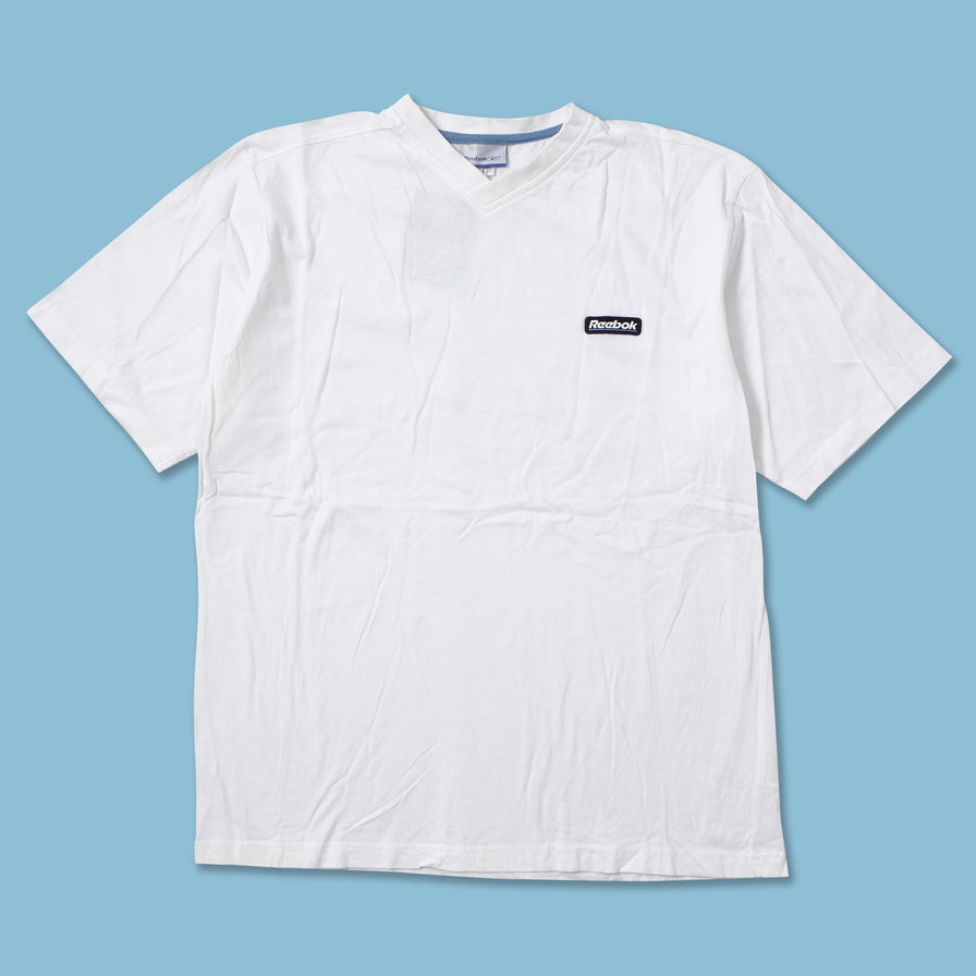 Vintage Reebok V-Neck T-Shirt Large 