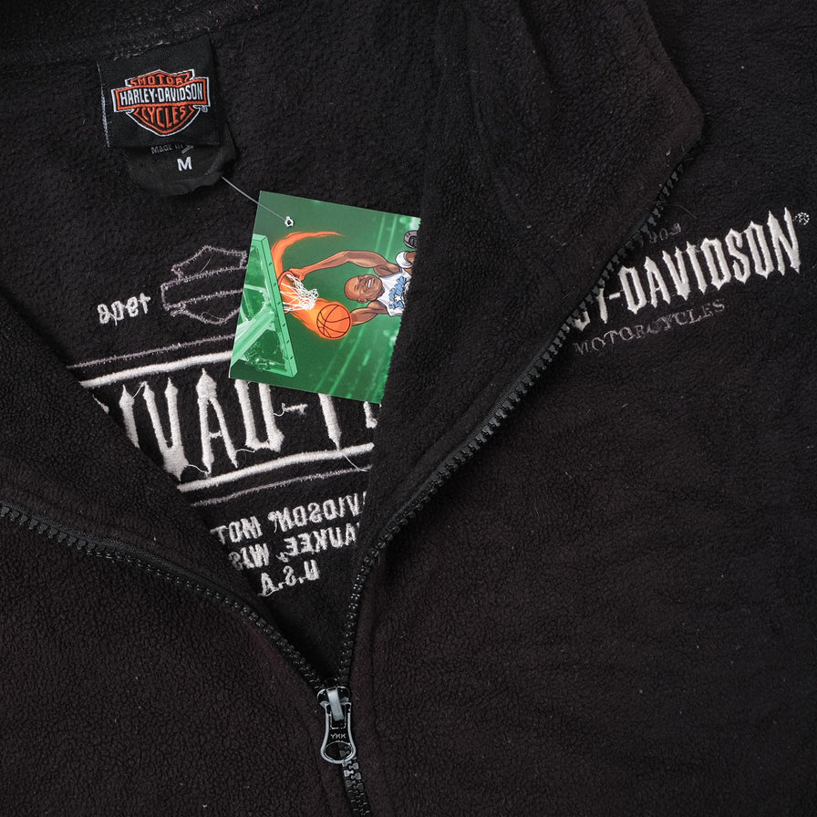 Vintage Harley Davidson Fleece Jacket Medium 