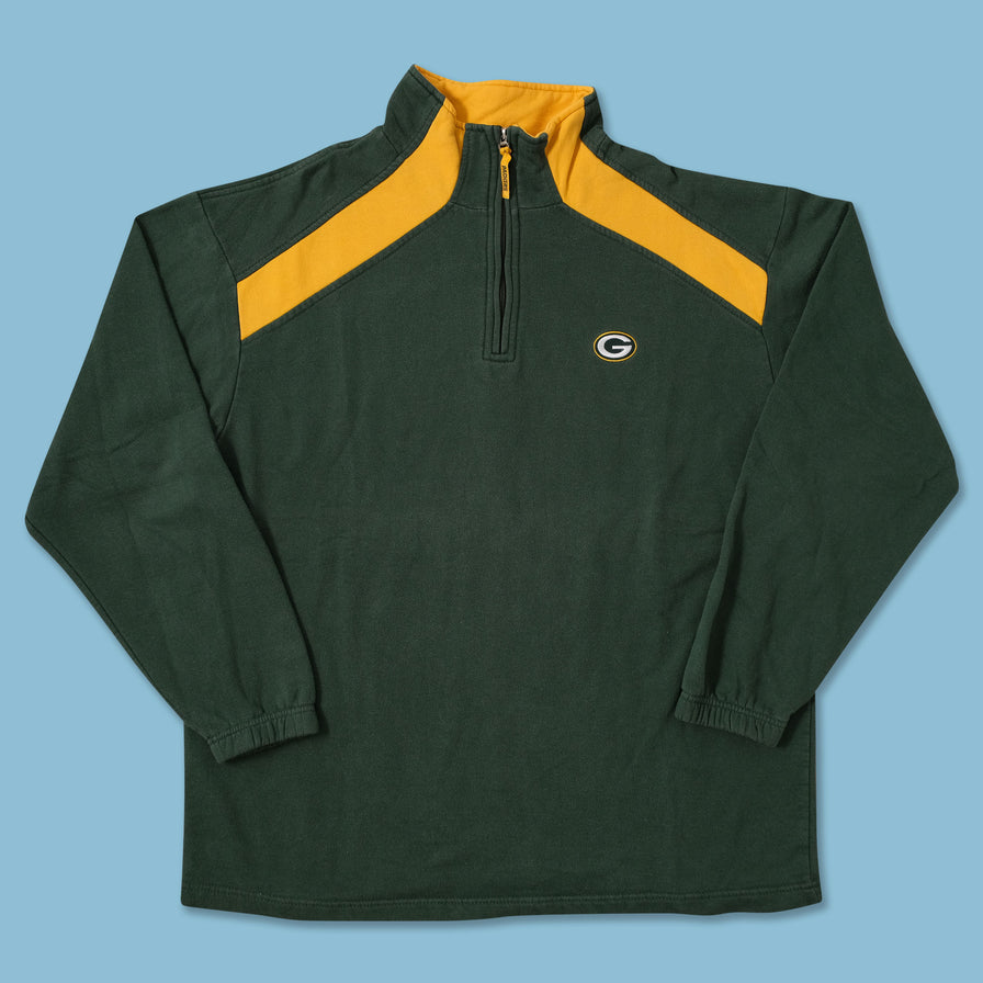 Vintage Green Bay Packers Q-Zip Sweater XLarge 