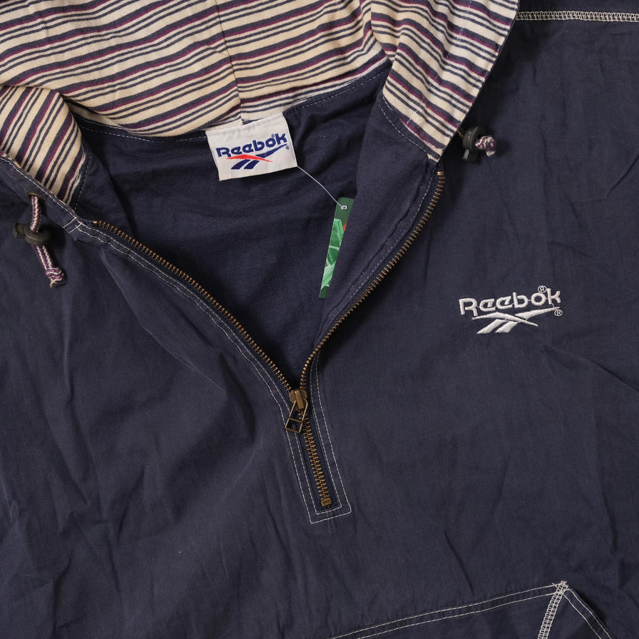 Vintage Reebok Halfzip Windbreaker Large 