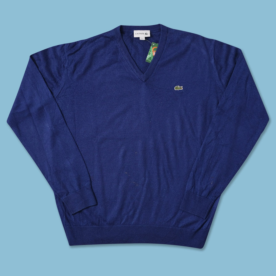 Lacoste V-Neck Sweater Large 