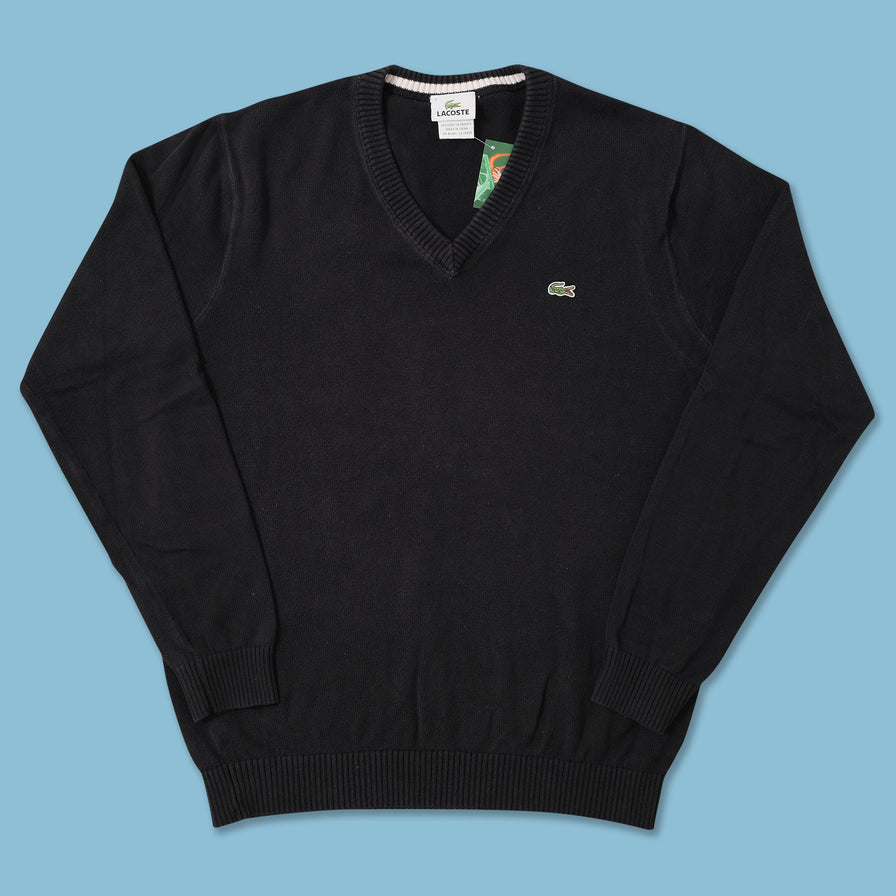 Vintage Lacoste V-Neck Sweater Small 