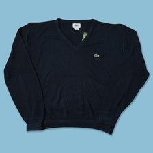 Vintage Women's Izod Lacoste V-Neck Knit Sweater Large 