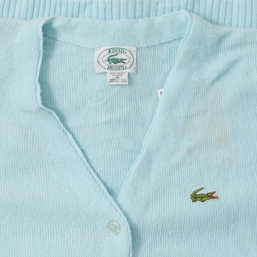 Vintage Izod Lacoste light blue cardigan sweater deals