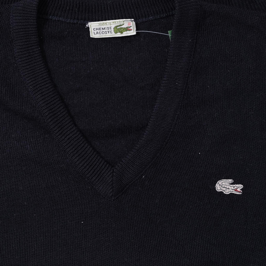 Vintage Women's Lacoste V-Neck Sweater Large 