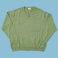 Vintage Lacoste V-Neck Sweater XLarge 
