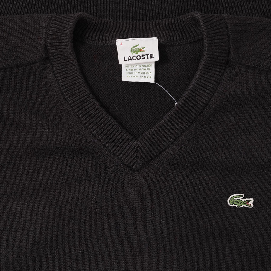 Vintage Lacoste V-Neck Sweater Small 