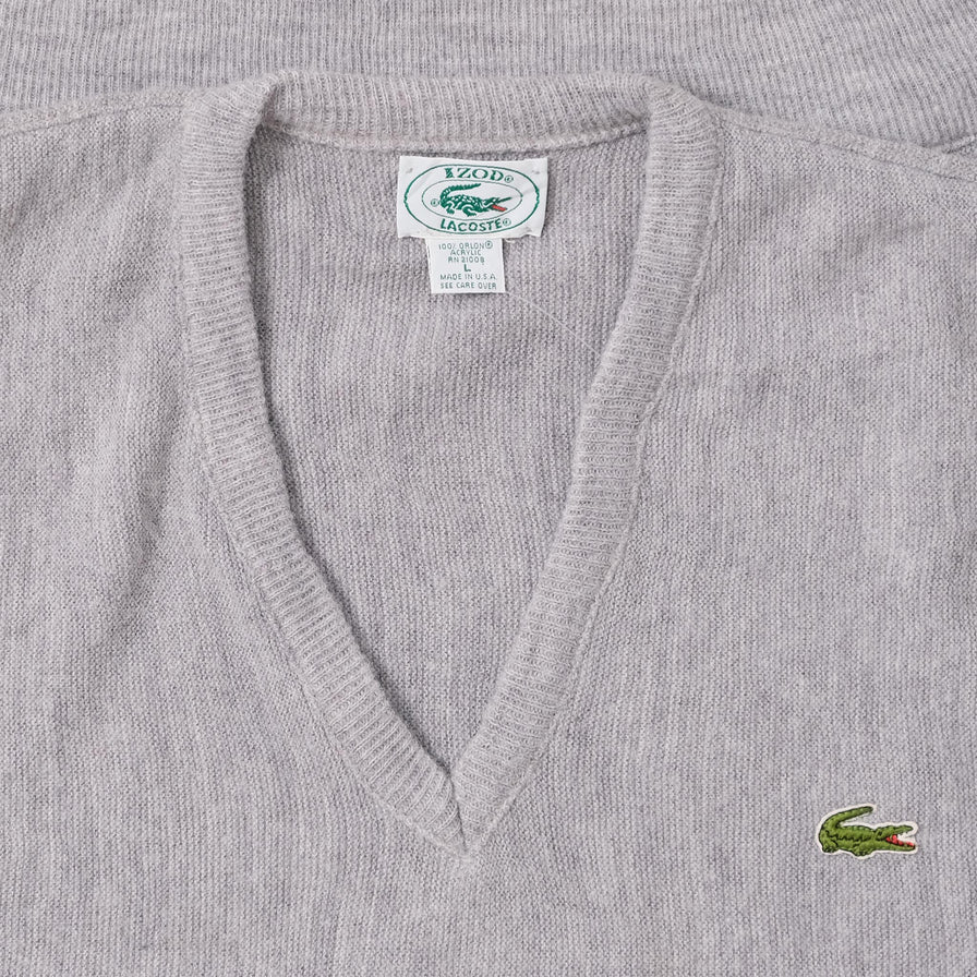 Vintage Izod Lacoste V-Neck Sweater Large 