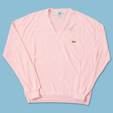 Vintage Izod Lacoste V-Neck Knit Sweater Medium 