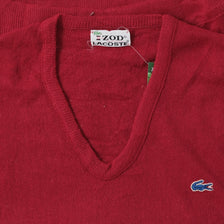 Vintage Izod Lacoste V-Neck Sweater Medium 