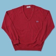 Vintage Izod Lacoste V-Neck Sweater Medium 