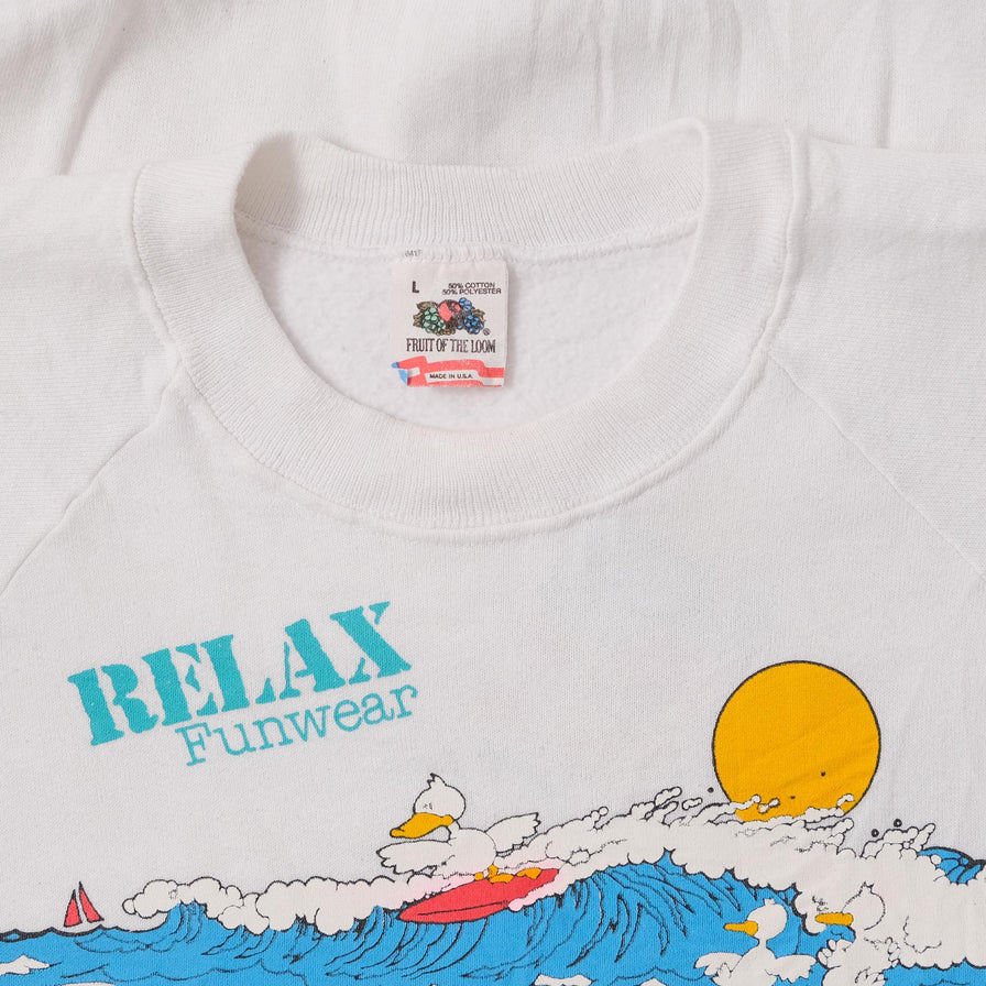 Vintage Ducks Cartoon Sweater Small 