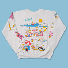 Vintage Ducks Cartoon Sweater Small 