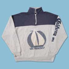 Vintage San Francisco Q-Zip Sweater Medium 