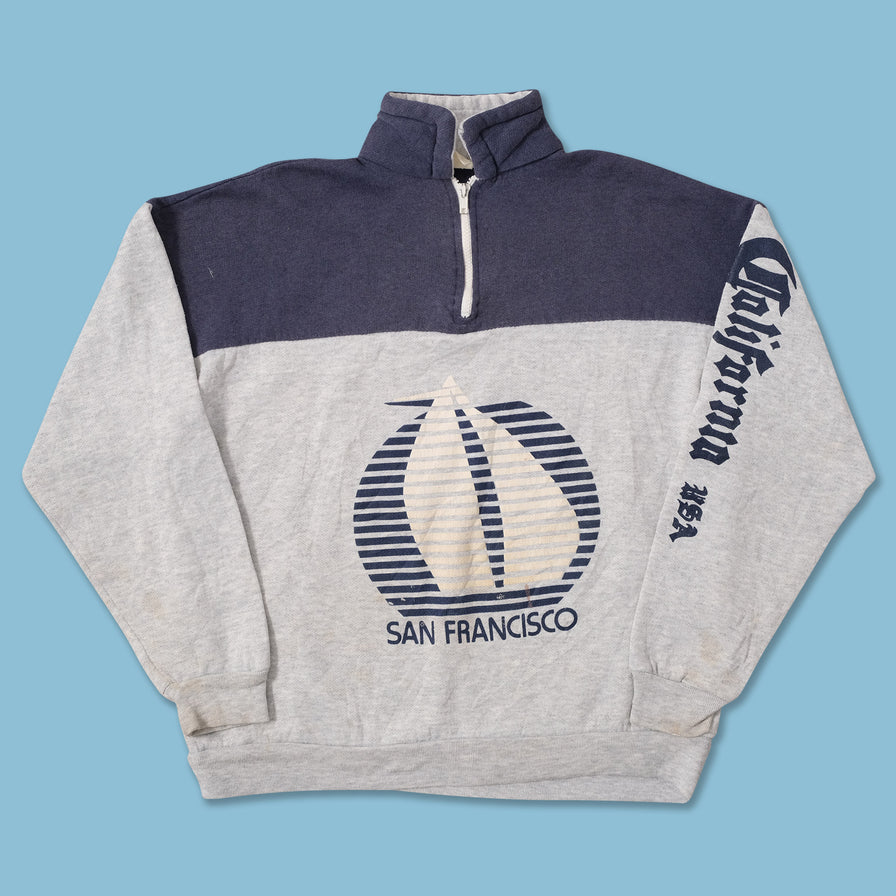 Vintage San Francisco Q-Zip Sweater Medium 