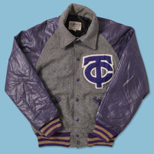 Vintage Women's Wool Leather Varsity Jacket Small 