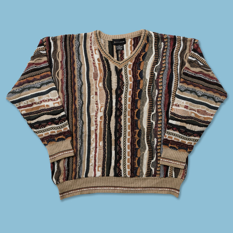 Vintage Coogi Style Knit Sweater Large 