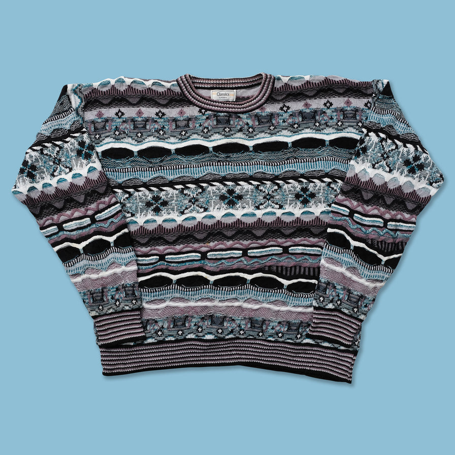 Vintage Coogi Style Knit Sweater Large 