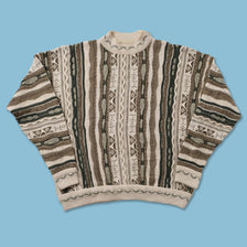 Vintage Coogi Style Knit Sweater Medium 