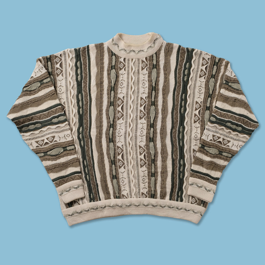 Vintage Coogi Style Knit Sweater Medium 