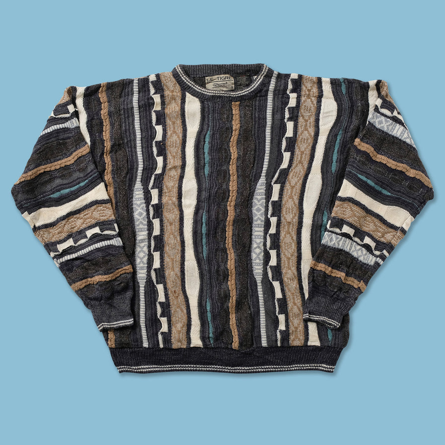 Vintage Coogi Style Knit Sweater Large 