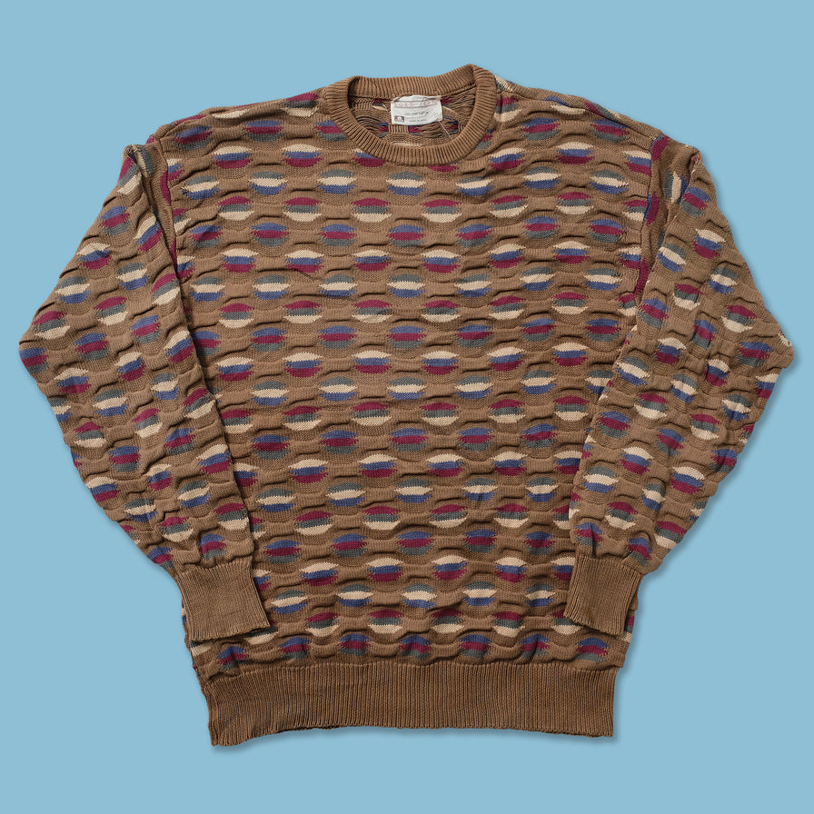 Vintage Coogi Style Knit Sweater Medium 