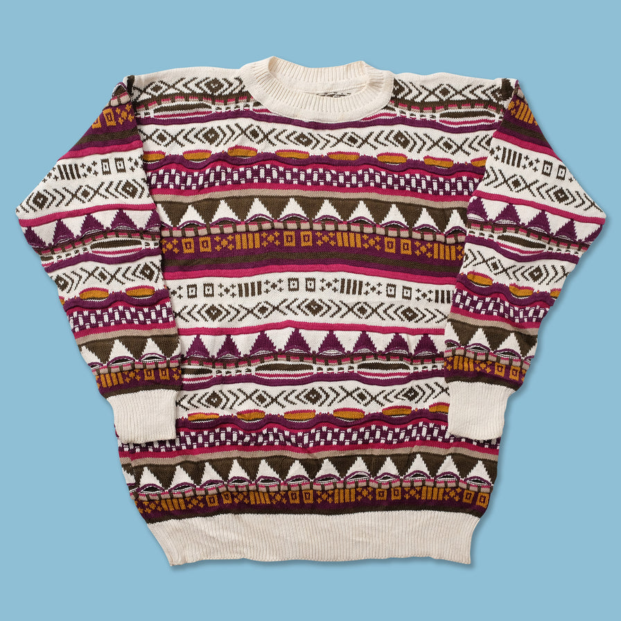 Vintage Coogi Style Knit Sweater Large 