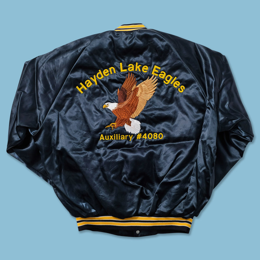 Vintage Satin Varsity Jacket Large 