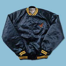 Vintage Satin Varsity Jacket Large 