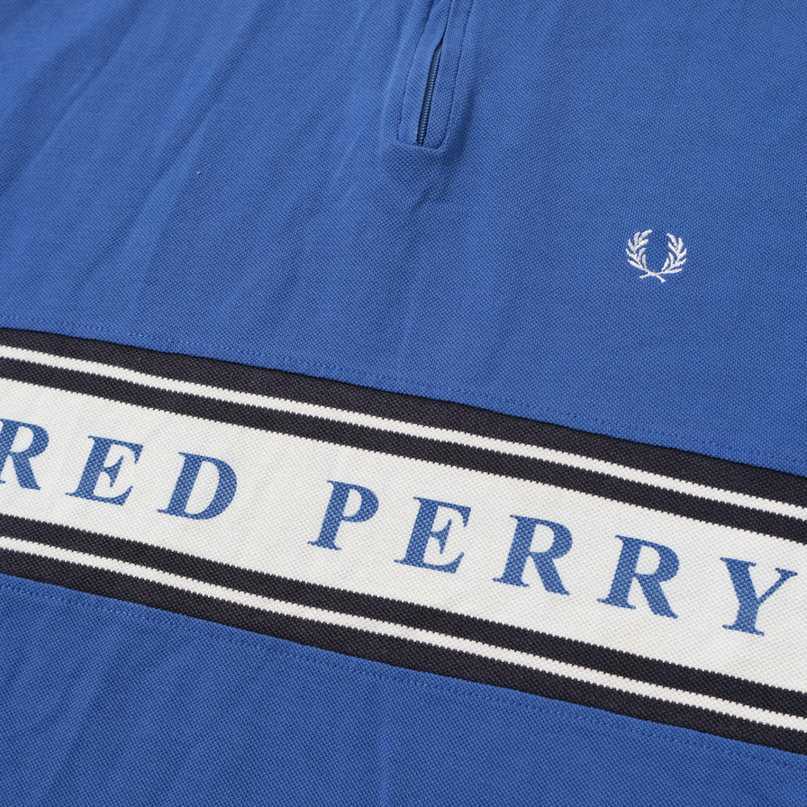 Vintage Fred Perry Q-Zip Polo Medium 
